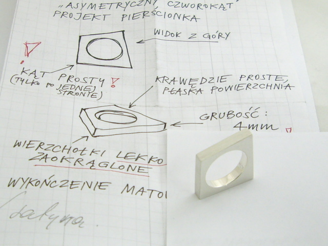 16 Klient dokładnie wiedział jaką chce obrączkę. Sam ją zaprojektował, a my ją wykonaliśmy.
