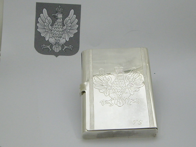 29 Srebrny wizytownik w całości wykonany w naszej pracowni