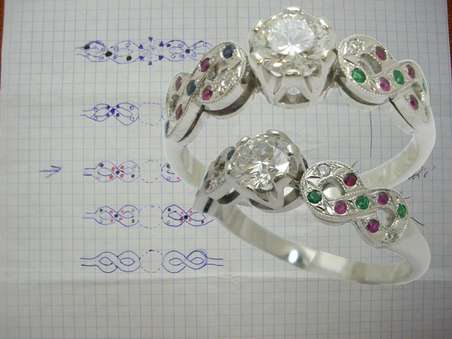 30 Pierścionek z kolorową nieskończonością